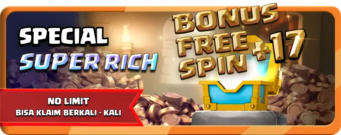 FREE SPIN 17✘ SPESIAL SUPER RICH